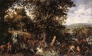 BRUEGHEL, Jan the Elder Garden of Eden fdgd oil on canvas